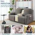thumbnail image 2 of 6 Piece Stretch Recliner Slipcover Jacquard Recliner Loveseat Covers with Side Pocket Anti-Slip Fitted Couch Furniture Protectors with Elastic Bottom, For 2 Seater, 2 of 8