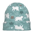 thumbnail image 7 of Naloa whiter Snow bear Print Soft Beanie Hat, Knit Beanie Daily Beanie in Fine Knit for Women Men Winter Travel, Outdoor, 7 of 7