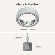 Oura Ring 4 Ceramic, Tide, Size 6, Smart Wearable, Sleep, Fitness & Heart Rate Tracker, 8-Day Battery (Size Before You Buy)