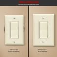 thumbnail image 4 of ENERLITES Decorator Light Switch or Receptacle Outlet Wall Plate, Glossy, Midway Size 1-Gang 4.88" x 3.11", Unbreakable Polycarbonate Thermoplastic, UL Listed, 8831M-LA, Light Almond, 4 of 5