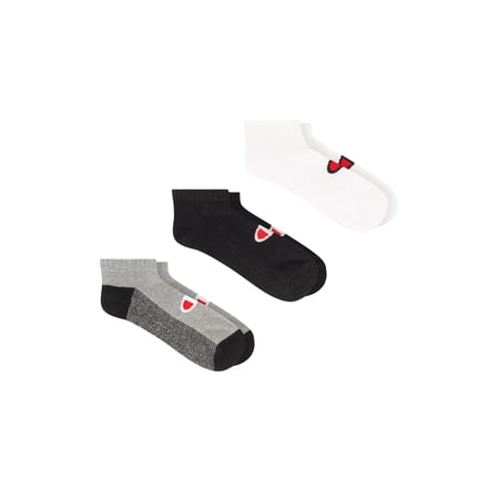 Champion Men’s Low Cut Socks 3 Pack – Half Terry Cushion, Moisture-Wicking, Arch Support, Stretch Comfort, Sizes 6–12.5