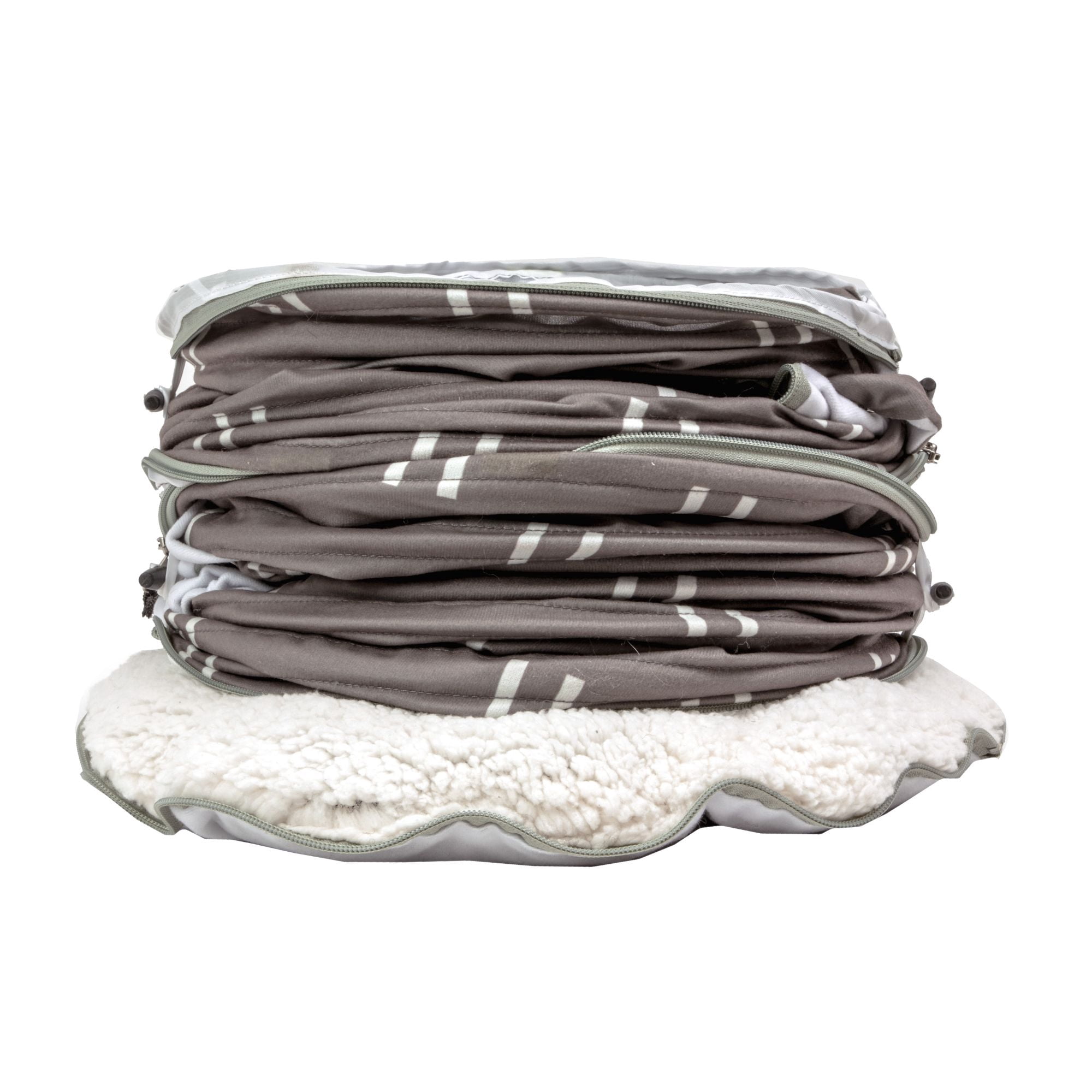Kitty City Tunnel Cat Bed (Pattern) - brown