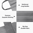 thumbnail image 3 of 35L Reusable Grocery Bags with Long Handles, 10 Pack Foldable Reusable Shopping Bags, Grocery Bulk T Grey non-woven fabric, 3 of 6