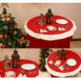 thumbnail image 5 of Falda de árbol de Navidad redonda Cubierta de árbol de Navidad Cubierta de árbol de Navidad Protección de agujas de árbol de Navidad Rojo/blanco, 5 of 5