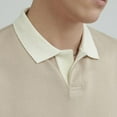 thumbnail image 4 of Mens Korean Summer Short Sleeve Shirt Solid Loose Vintage Comfortable Pullovers, 4 of 11