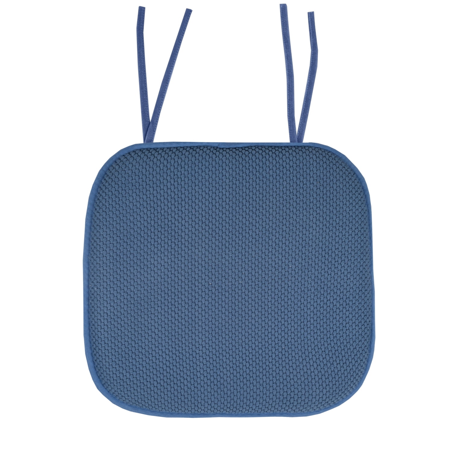 Memory Foam Honeycomb Non-Slip Back Chair Cushion Pad with Ties 2, 4, 6 or 12 Pack