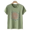 thumbnail image 5 of KALE Short Sleeve Shirts for Women 2D Independence Day Flag Print Casual Sports T Shirt Y2K Clothes Green, 5 of 7