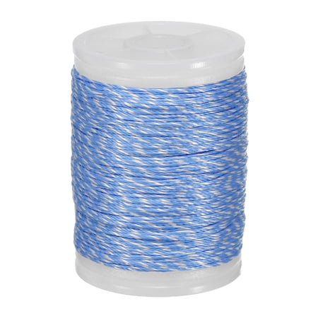 Uxcell Archery Bow String Serving Thread 0.02 Dia Durable Bowstring Thread Accessories 131 Yard/120M & 400D PE & Blue/White-Fitting For(Tying Peep Sight Nock/Compound/Recurve Bow)