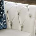 thumbnail image 5 of Furniture of America Luo Glam Fabric Tufted Sofa with Pillow in White, 5 of 7