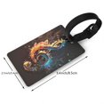 thumbnail image 2 of Flaming Music Notes Fire Luggage Tags Suitcases ID Baggage Identifier Card Name Tag for Travel Backpacks Gym Bags, 2 of 6