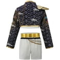 thumbnail image 3 of 3PC Girls Pop Singer Stage Costume Halloween Jacket T-Shirt Shorts Set, Size 7-8Y, 3 of 7