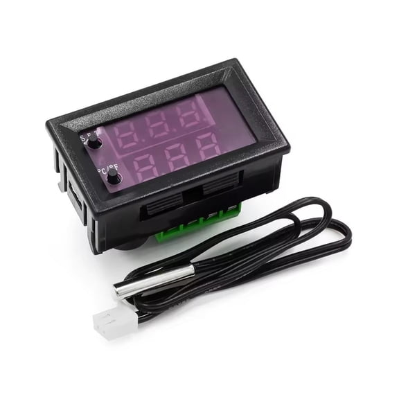 Tizuqe Double LED Programmable Thermostat Control Switching Waterproof DC12V Operation Precise -50℃ To 110℃ Temperature Ranges