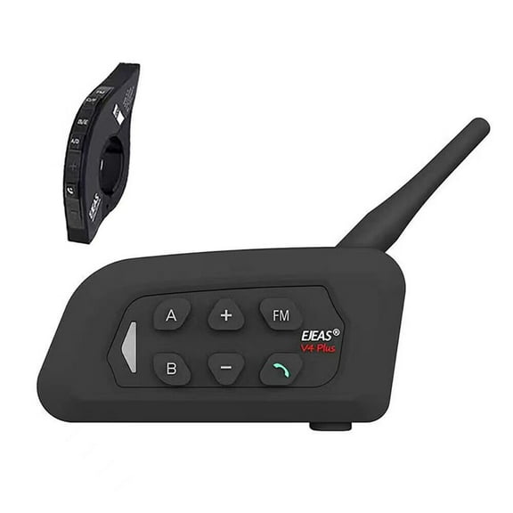 Motorcycle Helmet Bluetooth Intercom Headset with Control Bar 4 Riders
