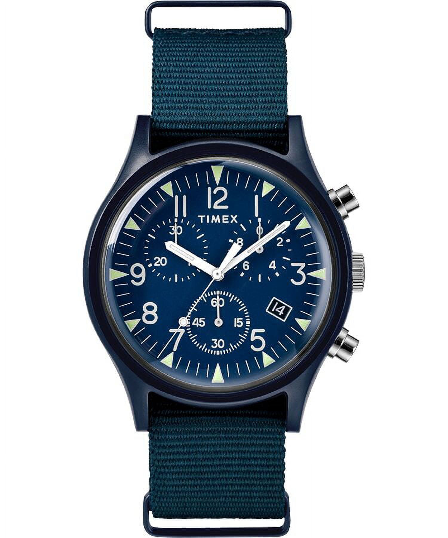 Montre Chronographe Militaire Timex MK1 Pour Homme - Réf. TW2R68700 Avec Bracelet Tissu Noir