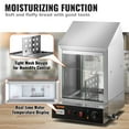 thumbnail image 4 of VEVOR Hot Dog Machine, 36 L, 2-Tier Hot Dog Steamer for 200 Hotdogs & 42 Buns, 1200W Electric Bun Warmer Cooker with Rotary Knob Temp Display 7.5 L Water Tank, Stainless Frame and Tempered Glass Doors, 4 of 9