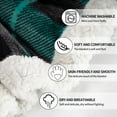 thumbnail image 2 of LALIFIT Sherpa Throw Blanket Soft Plush Reversible green and black plaid Flannel Blankets Fuzzy Warm Bed Blanket for Sofa Couch Christmas Halloween Farmhouse Home Decorate 50" x 60" (green&black), 2 of 3