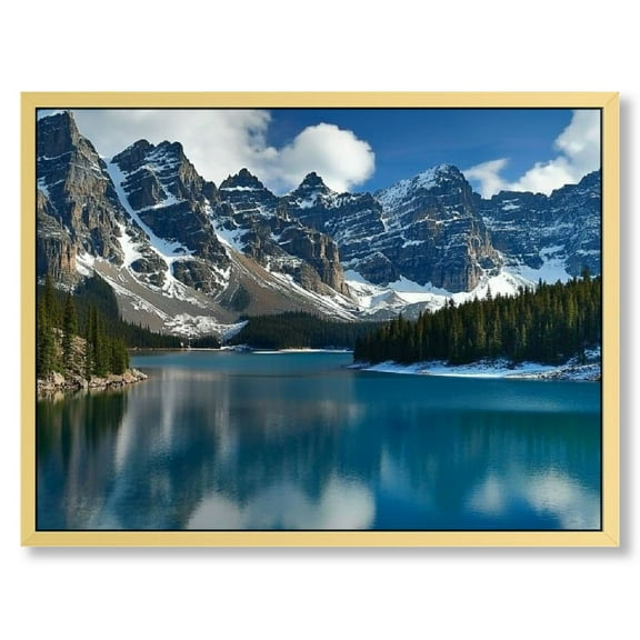 Large Moraine Lake Canvas Wall Art Bedroom Wall Decor Mountain Picture Canvas Artwork Living Room Decoration Contemporary Nature Landscape Home Wall Decor Framed Ready to Hang