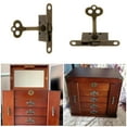 thumbnail image 2 of 3 Sets Cabinet Lock Exquisite Vintage Jewelry Box Lock Antique Bronze/Gold, 2 of 8