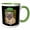 Green/White, variant on 3drose, Funny Pug Dog for St-patricks Day Celebration, 15oz Mug