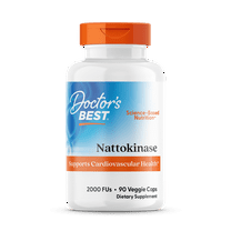 Doctor's Best Nattokinase 2,000 Fu, Non-GMO, Gluten Free, Vegan, Supports Cardiovascular and Circulatory Health, 90 Veggie Caps