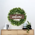 thumbnail image 4 of Wreath Door Sign Simulation Green Plant Wall Window Party Wedding Hanging Ornament Farmhouse Wreaths Christmas Decoration Welcome Sign Home Decoration, 4 of 8
