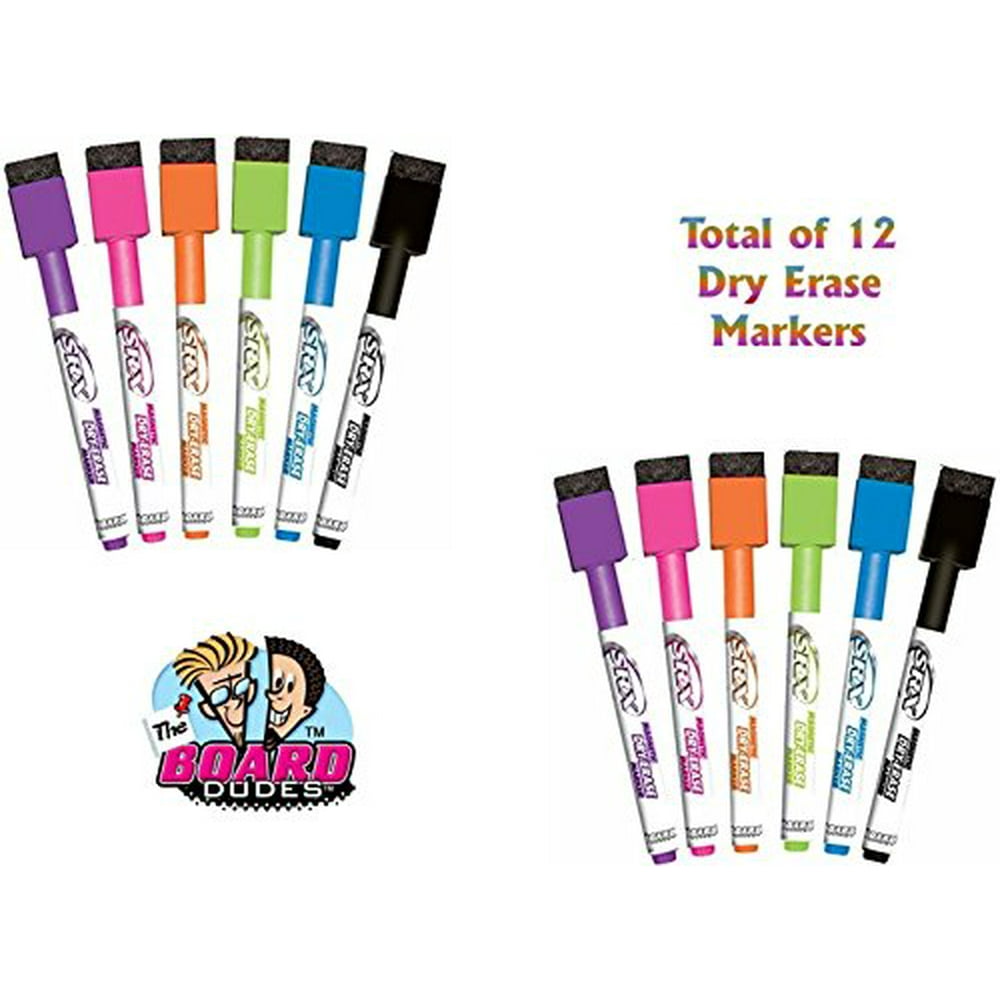 Board Dudes SRX Dry Erase Markers 6Pack Assorted Colors
