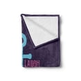 thumbnail image 2 of Live Laugh Love Soft Flannel Fleece Throw Blanket, Memphis Style Nautical Inspirations Hand Drawn Anchor and Words, Cozy Plush for Indoor and Outdoor Use, 50" x 70", Multicolor, by Ambesonne, 2 of 5