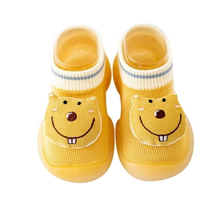 

Yinguo Boys Girls Animal Cartoon Socks Shoes Toddler WarmThe Floor Socks Non Slip Prewalker Shoes Yellow 27