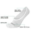 thumbnail image 3 of ZeroSock Mens Bamboo Super Low Invisible Socks With Mesh Ventilation with Anti-Slip Gel Heel Grip (4 Pairs Per Box) (Men's Size 12.5-15, White), 3 of 7