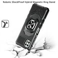thumbnail image 7 of For Samsung Galaxy S24 Hybrid Dual Layer with 360° Rotate Magnetic Ring Stand Holder Kickstand TPU Rugged PC Shockproof Cover ,Xpm Phone Case [ Black ], 7 of 7