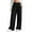 Black Pants fot Women, variant on AINIYS Women's Wide Leg Knit Pants Elastic Waist Flowy Trousers for Casual Street Daily Wear Black L