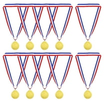 Uxcell Gold Award Medals, 1st  Style Winner Medals with Neck Ribbon, Golden 10Pcs
