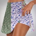 thumbnail image 2 of Faldas de Verano para las Mujeres Impresión Hoja Plisado Tenis Atlético Elástico Pantalones Cortos, Falso Dos Piezas Pantalones Falda para Diario, 2 of 6