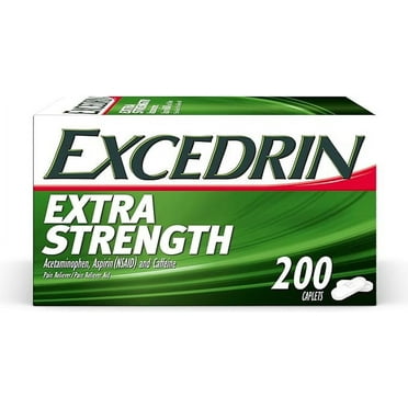 Excedrin Extra Strength Pain Relief Caplets For Headache Relief, Temporarily Relieves Minor Aches And Pains Due To Headache - 200 Count