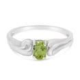 thumbnail image 6 of 10k White Gold Oval Peridot Ring, 6 of 6