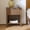 Natural Wood, variant on WOOW DEPOT 24" Fluted Nightstand with Drawer Farmhouse Bedside Table Rubberwood End Table Space-Saving Open Shelf for Bedroom Living Room