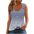 thumbnail image 2 of GaThRRgYP Going Out Tops for Women,Dressy Blouses for Women,Women's Printed Round Neck Casual Printed Sleeveless Suspender Top Gray XL, 2 of 4