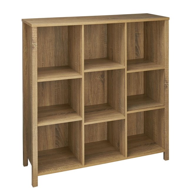 Adjustable 9-Cube Organizer in Weathered Oak