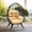 Beige, variant on Uforic Oversized Wicker Egg Chair with Stand & Cushion, 330 Lb Capacity for Garden and Balcony, Beige