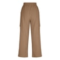 thumbnail image 6 of Gamivast Womens Cargo Pants Loose Fit Cotton Linen Texture Cargo Pants with Pockets High Waisted Straight Leg Casual Pants for Outdoor Traveling Outfits, 6 of 7