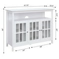thumbnail image 6 of Convenience Concepts Big Sur Deluxe 55 inch TV Stand with Storage Cabinets and Shelf, White, 6 of 6
