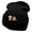 Black, variant on Beer And Pizza Embroidered 12 Inch Long Knitted Beanie - White OSFM