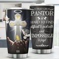 thumbnail image 2 of Stainless Steel Tumbler A Truly Great Pastor Is Hard To Find Mug With Lid 20oz Christian Gift Things For Pastors Ministers Preachers Insulated Cup Religious Themed Gifts, 2 of 6