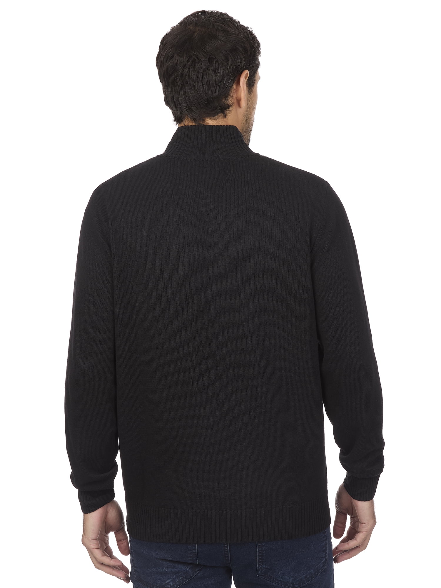 U.S. Polo Assn Men's Chest Striped Quarter Zip Sweater