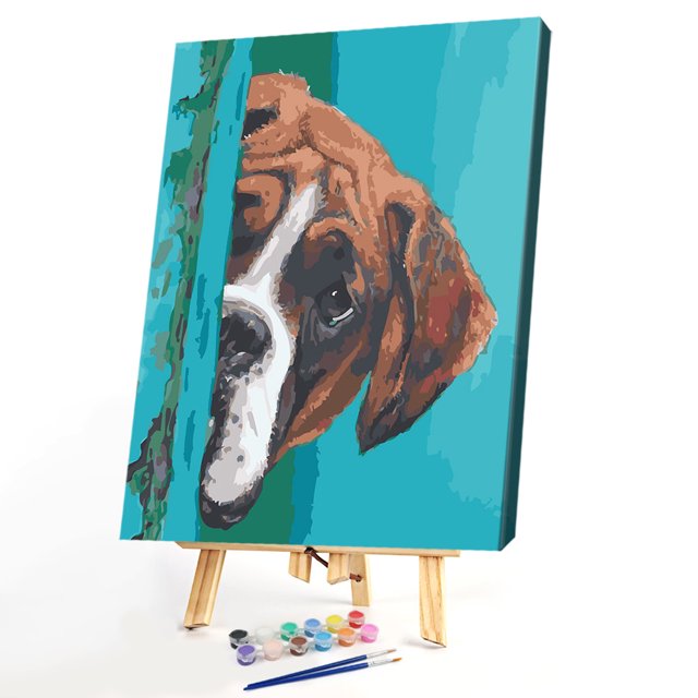 Cuadros Decorativos Cuadro pintado a mano Perro digital Dibujo para colorear Decoración para el hogar Arte de pared moderno DQrwqpou Nuevos Originales