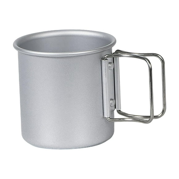 Taza de café portátil shamjiam Taza Senderismo Aleación de aluminio con mango plegable