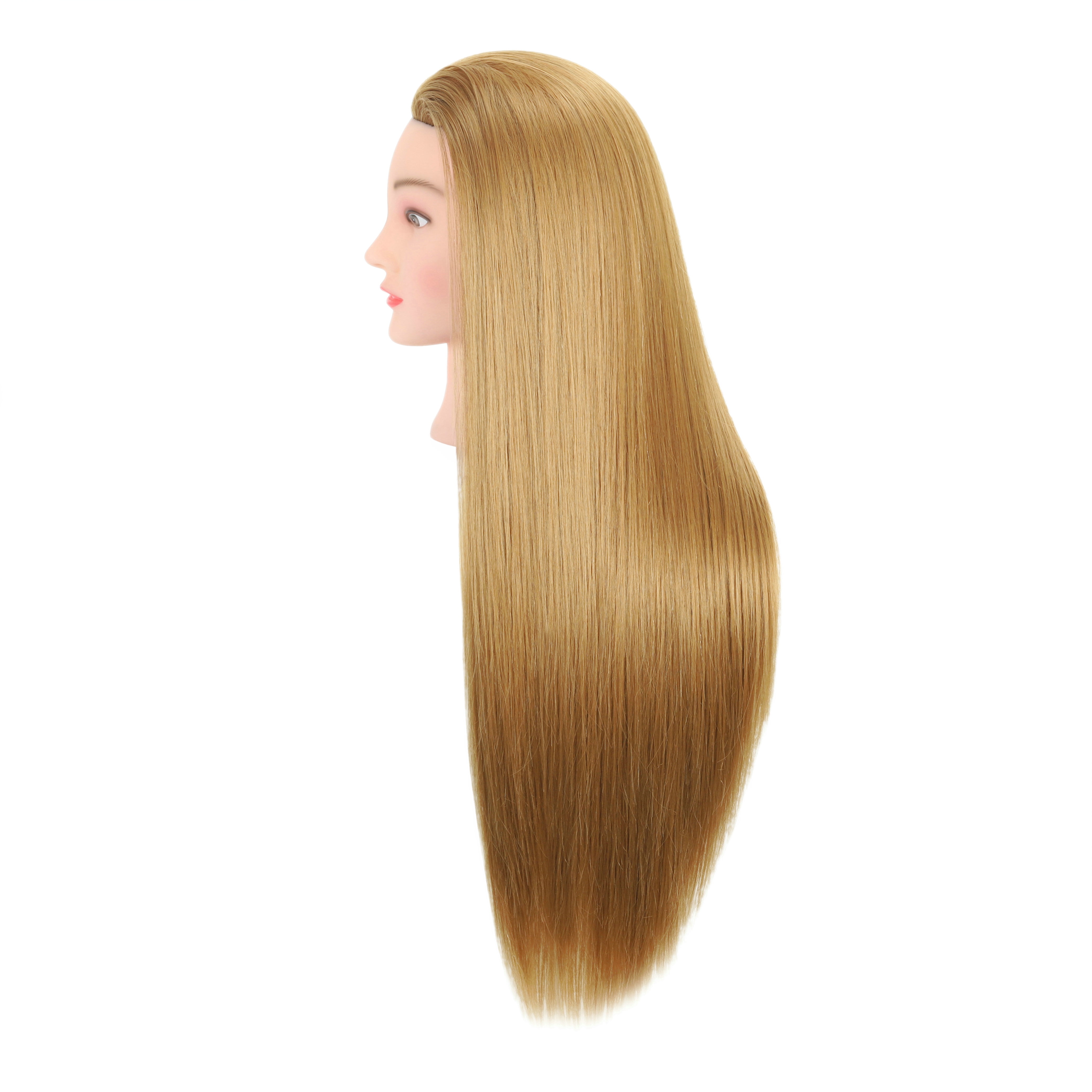 RYHAIR 30 inches Long 80% Human Hair Mannequin Head for Practice Braiding Styling Cosmetology Barber Training Display with Stand