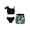 Black Flower, variant on YiZYiF Kids Girls 3Pcs Tropical Print Swimsuit Tank Top with Briefs Shorts Rash Guard Bathing Suit Black 14