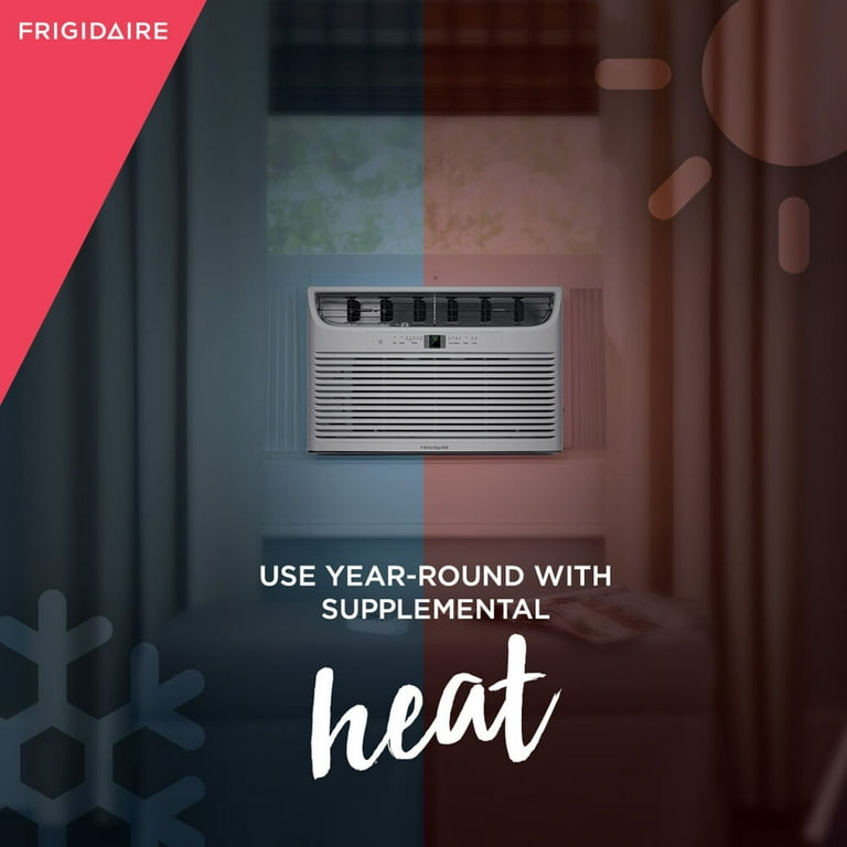Frigidaire 8,000 BTU 350 Sq. Ft Window Air Conditioner with Heater, White,  FHWH082WA1 - Walmart.com