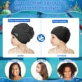 Freela XL Children Swim Cap Age for 512, Extra Large Oversize Waterproof Silicone Shower Swim
